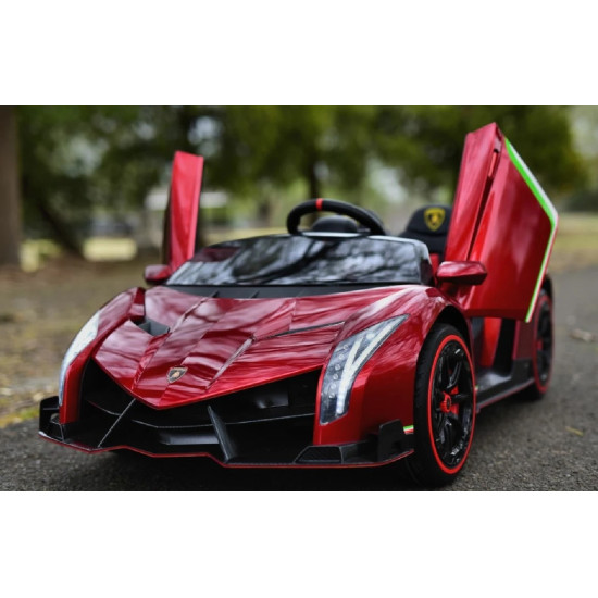 Акумулаторен кола Lamborghini Veneno 12V с отварящи се врати меки гуми 4x4