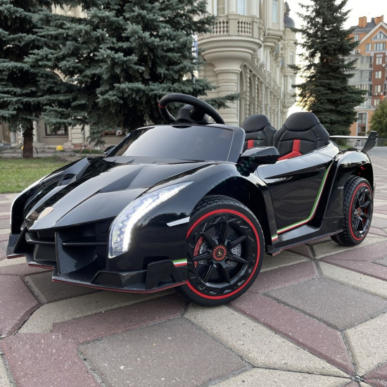 Акумулаторен кола Lamborghini Veneno 12V с отварящи се врати меки гуми 4x4