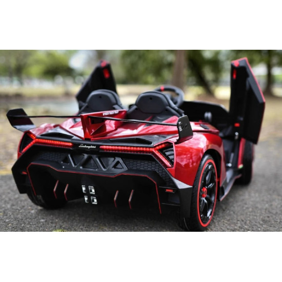 Акумулаторен кола Lamborghini Veneno 12V с отварящи се врати меки гуми 4x4
