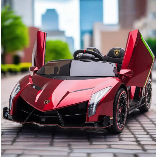 Акумулаторен кола Lamborghini Veneno 12V с отварящи се врати меки гуми 4x4