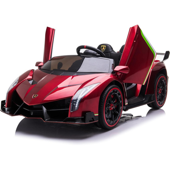 Акумулаторен кола Lamborghini Veneno 12V с отварящи се врати меки гуми 4x4