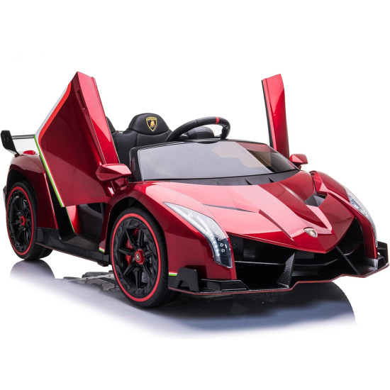 Акумулаторен кола Lamborghini Veneno 12V с отварящи се врати меки гуми 4x4