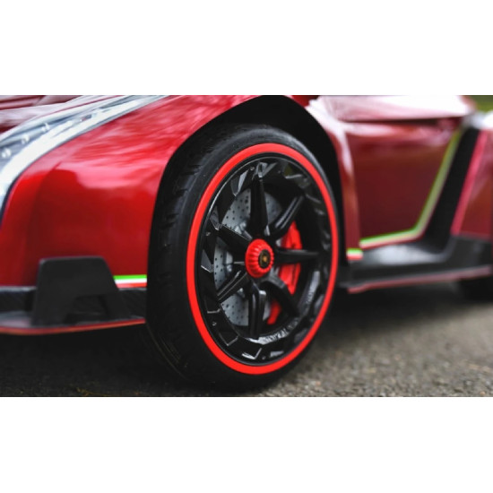 Акумулаторен кола Lamborghini Veneno 12V с отварящи се врати меки гуми 4x4