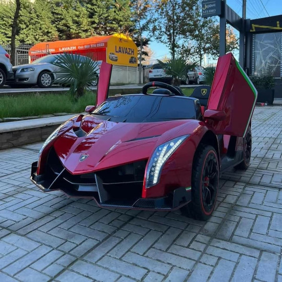 Акумулаторен кола Lamborghini Veneno 12V с отварящи се врати меки гуми 4x4
