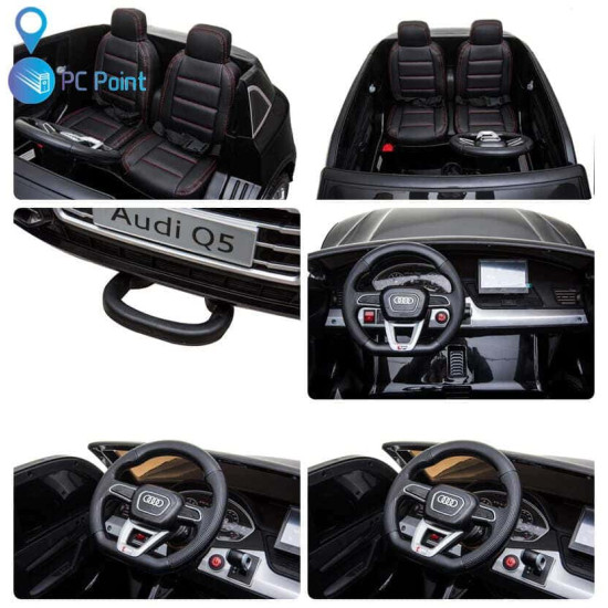 Акумулаторен Двуместна джип Audi Q5 4X4 24V батерия,MP4