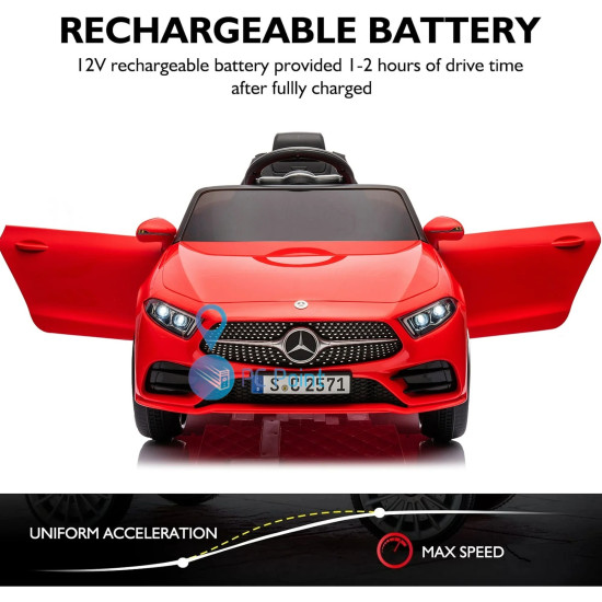 Акумулаторна кола Mercedes Benz Cls350 12V с меки гуми с Кожена седалка МP3 Акумулаторна кола Mercedes Benz Cls350 12V с меки гуми с Кожена седалка МP3