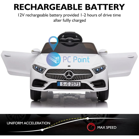 Акумулаторна кола Mercedes Benz Cls350 12V с меки гуми с Кожена седалка МP3 Акумулаторна кола Mercedes Benz Cls350 12V с меки гуми с Кожена седалка МP3