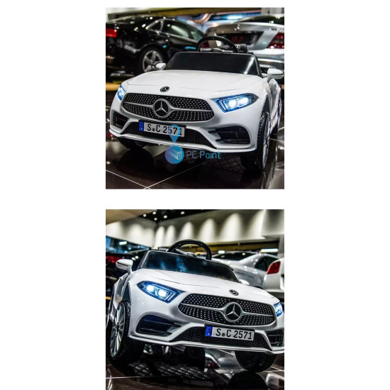 Акумулаторна кола Mercedes Benz Cls350 12V с меки гуми с Кожена седалка МP3 Акумулаторна кола Mercedes Benz Cls350 12V с меки гуми с Кожена седалка МP3