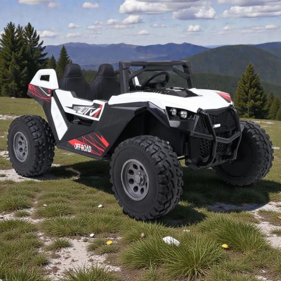 Battery-powered two-seater UTV off-road jeep, 4x4, 24V, 690W, with MP4 & MP3 player