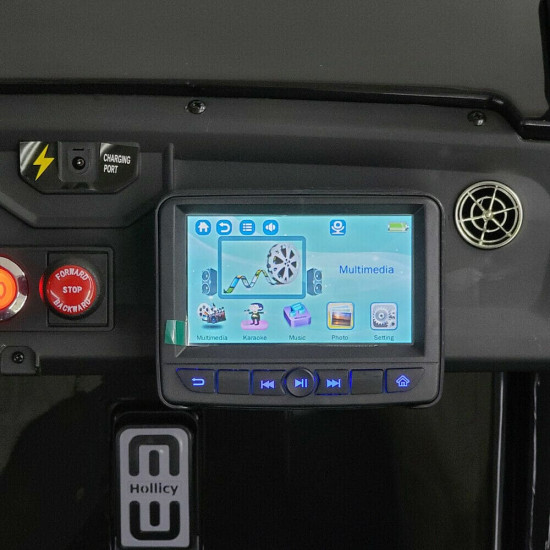 Battery-powered two-seater UTV off-road jeep, 4x4, 24V, 690W, with MP4 & MP3 player