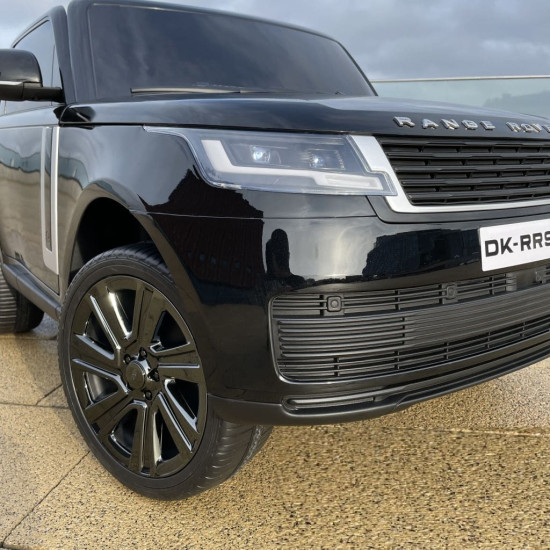 Акумулаторен двуместен джип Range Rover 24V с меки гуми и двойна кожена седалка 2024