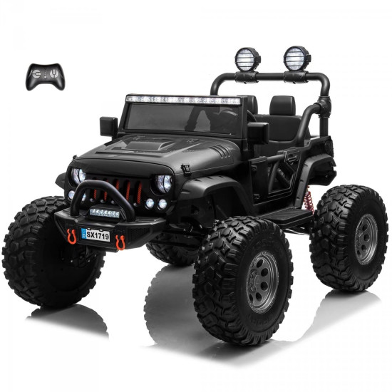 Акумулаторен джип Jeep 4x4 12V двуместен с кожена седалка Акумулаторен джип Jeep 4x4 12V двуместен с кожена седалка
