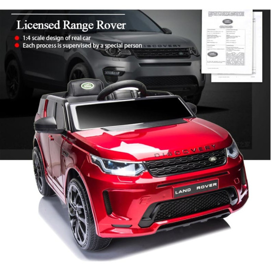 Акумулаторна кола Land Rover Discovery 4x4 с MP3 меки гуми и отварящи се врати 12V