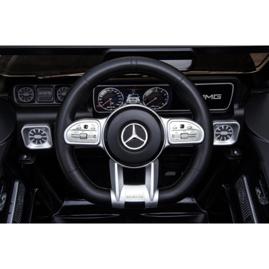 Акумулаторен джип Mercedes Benz G63 4X4, с меки гуми, с Кожена седалка, Металик боя