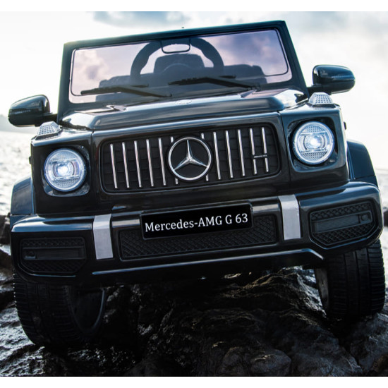 Акумулаторен джип Mercedes Benz G63 4X4, с меки гуми, с Кожена седалка, Металик боя