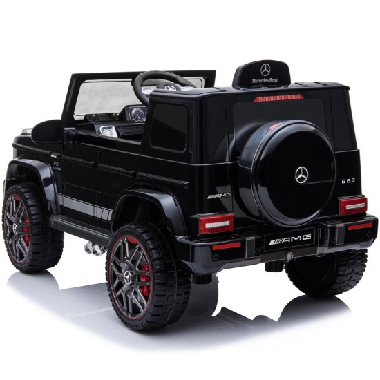 Акумулаторен джип Mercedes Benz G63 4X4, с меки гуми, с Кожена седалка, Металик боя