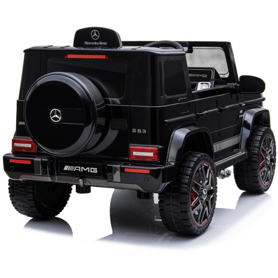 Акумулаторен джип Mercedes Benz G63 4X4, с меки гуми, с Кожена седалка, Металик боя