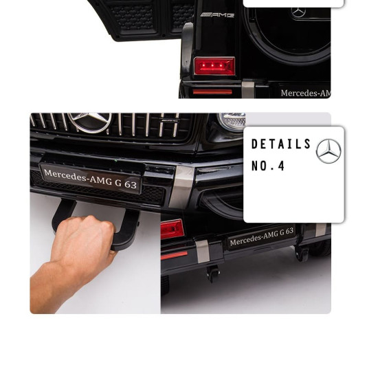 Акумулаторен джип Mercedes Benz G63 Licensed 4X4, с меки гуми, с Кожена седалка, Металик боя, 4X4 Акумулаторен джип Mercedes Benz G63 Licensed 4X4, с меки гуми, с Кожена седалка, Металик боя, 4X4