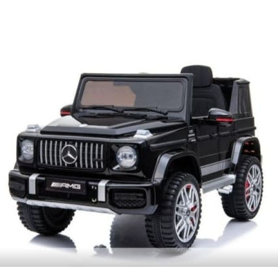 Акумулаторен джип Mercedes Benz G63 Металик боя 12V с меки гуми с Кожена седалка Акумулаторен джип Mercedes Benz G63 Металик боя 12V с меки гуми с Кожена седалка
