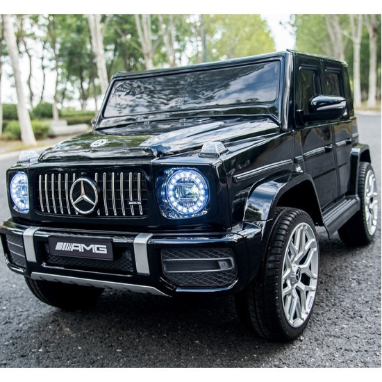 Акумулаторен джип Mercedes Benz G63 12V, меки гуми, кожена седалка, металик