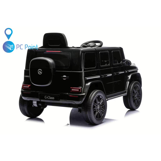 Лицензиран Акумулаторен джип Mercedes G 580 AMG Premium 12V/7Ah,70W ,MP3 плейър, Кожена седалка, EVA меки гуми, Металик боя 2026 г.