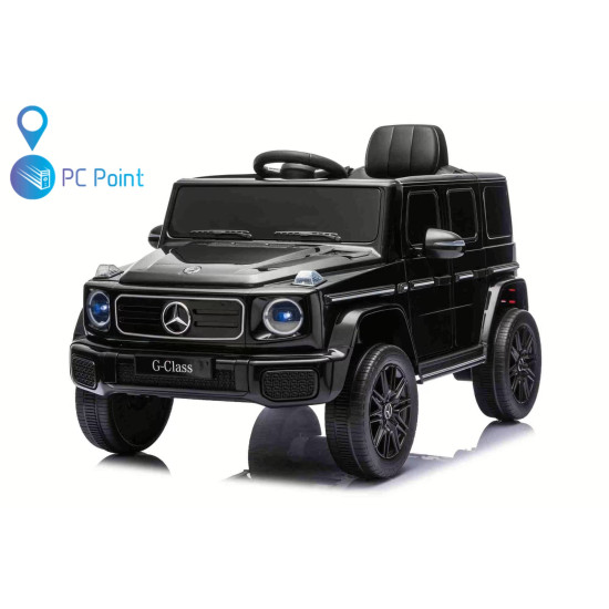Лицензиран Акумулаторен джип Mercedes G 580 AMG Premium 12V/7Ah,70W ,MP3 плейър, Кожена седалка, EVA меки гуми, Металик боя 2026 г.