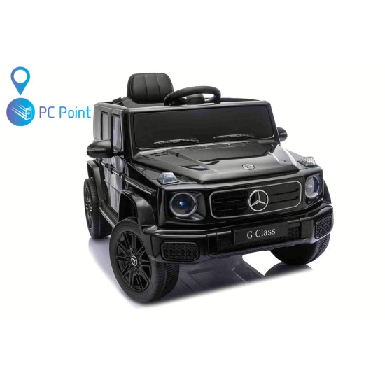 Лицензиран Акумулаторен джип Mercedes G 580 AMG Premium 12V/7Ah,70W ,MP3 плейър, Кожена седалка, EVA меки гуми, Металик боя 2026 г.