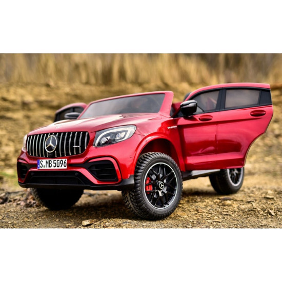 Акумулаторен джип Mercedes GLC 63 двуместен с меки гуми кожена седалка и WiFi дистанционно Акумулаторен джип Mercedes GLC 63 двуместен с меки гуми кожена седалка и WiFi дистанционно