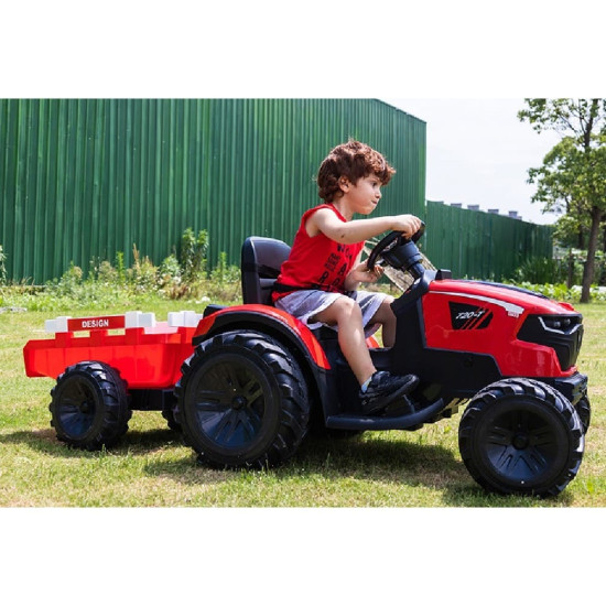 Акумулаторен трактор Digger 24v с дистанционно управление ремарке копач и кофа 2024 Акумулаторен трактор Digger 24v с дистанционно управление ремарке копач и кофа 2024
