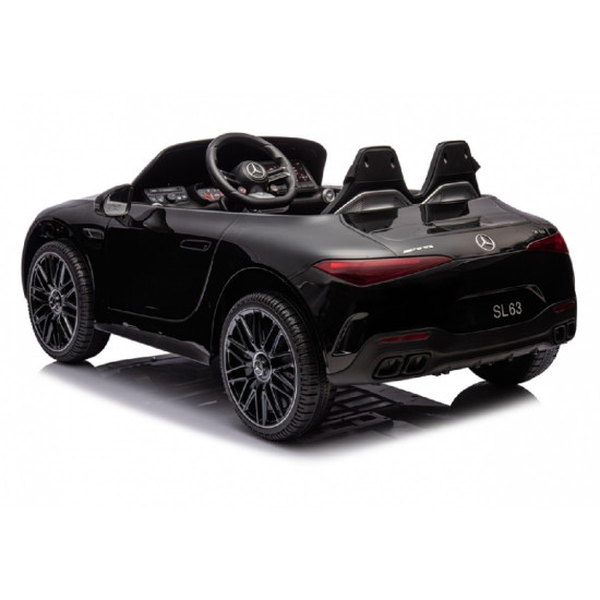 Акумулаторна двуместна кола Mercedes SL63 24V с отварящи се врати меки гуми 4x4