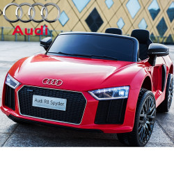Audi R8 Spyder battery car with soft tires and leather seat 12V