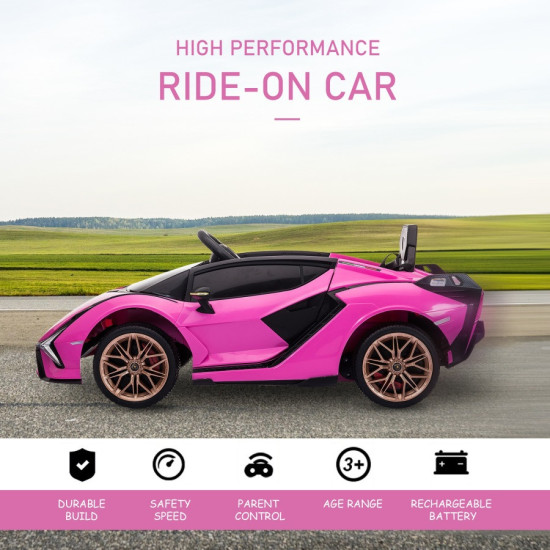 Акумулаторна кола Lamborghini SIAN 4X4 12V с меки гуми, кожена седалка и дистанционно управление 2024 Акумулаторна кола Lamborghini SIAN 4X4 12V с меки гуми, кожена седалка и дистанционно управление 2024