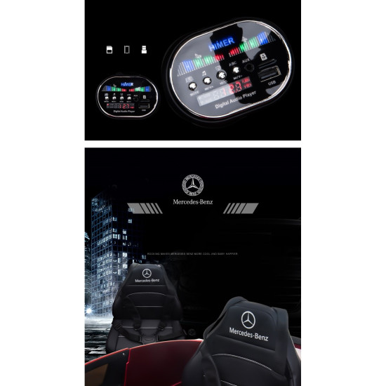 Акумулаторна кола Mercedes Benz C63 AMG 12V с меки гуми, отварящи се врати и кожена седалка Акумулаторна кола Mercedes Benz C63 AMG 12V с меки гуми, отварящи се врати и кожена седалка