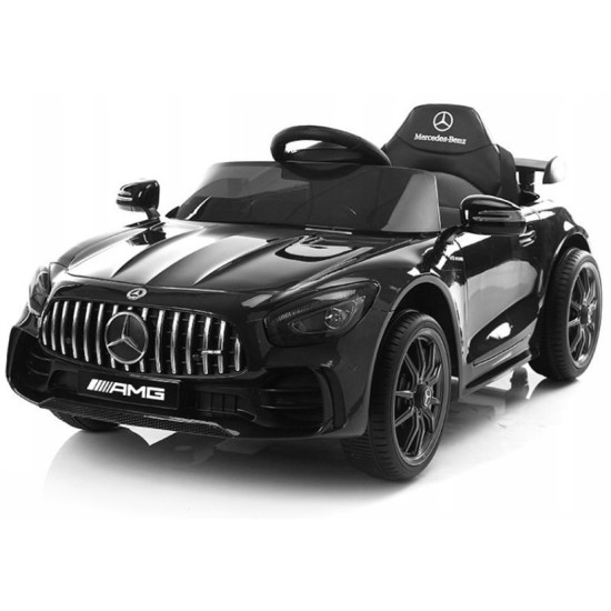 Акумулаторна кола Mercedes Benz GT R 4x4 с меки гуми и кожена седалка 12V Акумулаторна кола Mercedes Benz GT R 4x4 с меки гуми и кожена седалка 12V