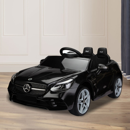 Акумулаторна кола Mercedes SLC300 с меки гуми и кожена седалка 12V