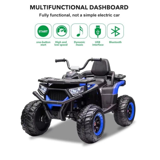 Акумулаторно бъги Cool 4X4 12V с меки гуми WiFi дистанционно и кожена седалка