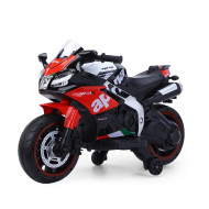 Акумулаторен мотор APRILIA 666 с меки гуми и кожена седалка 12V с две гуми Акумулаторен мотор APRILIA 666 с меки гуми и кожена седалка 12V с две гуми