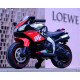 Акумулаторен мотор APRILIA 666 с меки гуми и кожена седалка 12V с две гуми Акумулаторен мотор APRILIA 666 с меки гуми и кожена седалка 12V с две гуми
