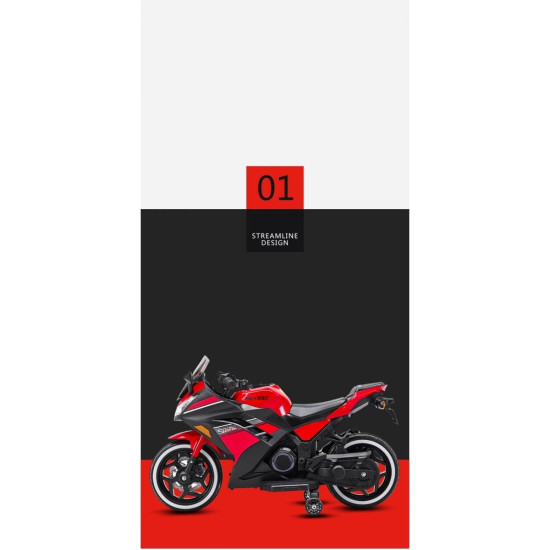 Акумулаторен мотор Kawasaki Ninja с меки гуми и кожена седалка 12V Акумулаторен мотор Kawasaki Ninja с меки гуми и кожена седалка 12V