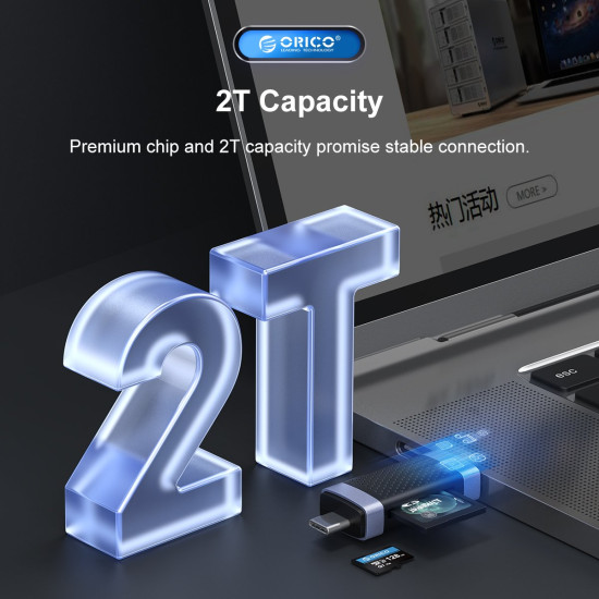 Orico четец за карти Card Reader USB3.0 Black - CS2T-A3-BK