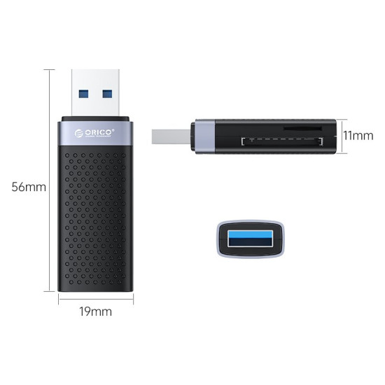Orico четец за карти Card Reader USB3.0 Black - CS2T-A3-BK