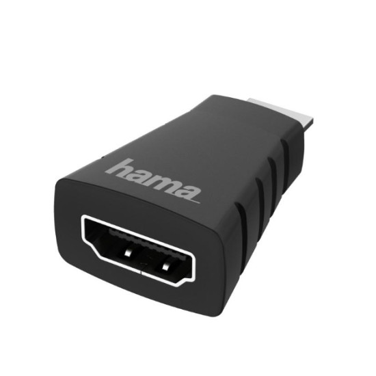 Адаптер HAMA 200347, Mini-HDMI мъжко - HDMI женско, Ultra-HD, 4K, Черен