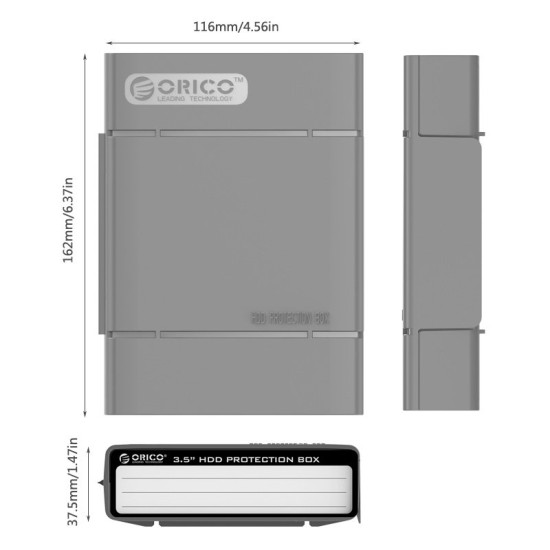 Orico предпазна кутия за харддиск Hard Disk Protection Box 3.5 - PHP35-V1-GY
