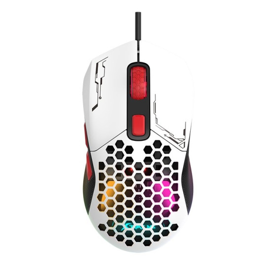 Xtrike ME геймърска мишка Gaming Mouse GM-316W - 7200dpi, Detachable covers, White