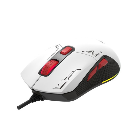 Xtrike ME геймърска мишка Gaming Mouse GM-316W - 7200dpi, Detachable covers, White
