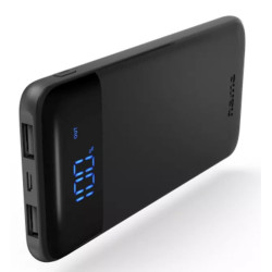 Външна батерия Hama "LED10", 10000 mAh, USB-C, USB-A, Черен Външна батерия Hama "LED10", 10000 mAh, USB-C, USB-A, Черен