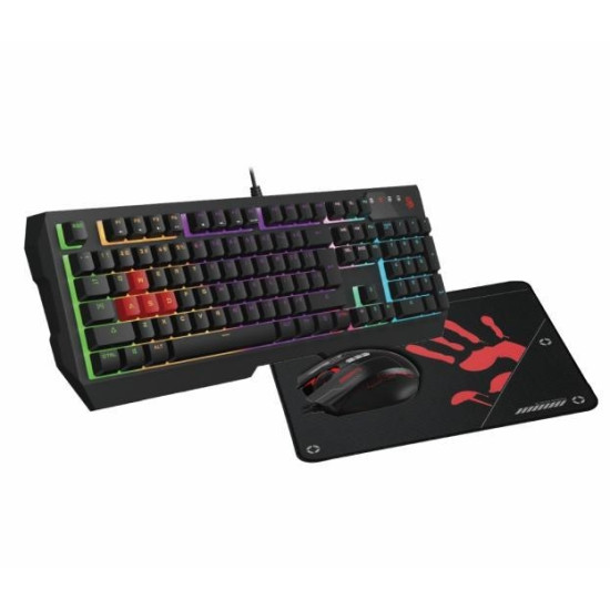 Геймърски комплект Esports A4Tech Bloody B1700, Клавиатура N140N, мишка ES7, Пад BP-50M Геймърски комплект Esports A4Tech Bloody B1700, Клавиатура N140N, мишка ES7, Пад BP-50M