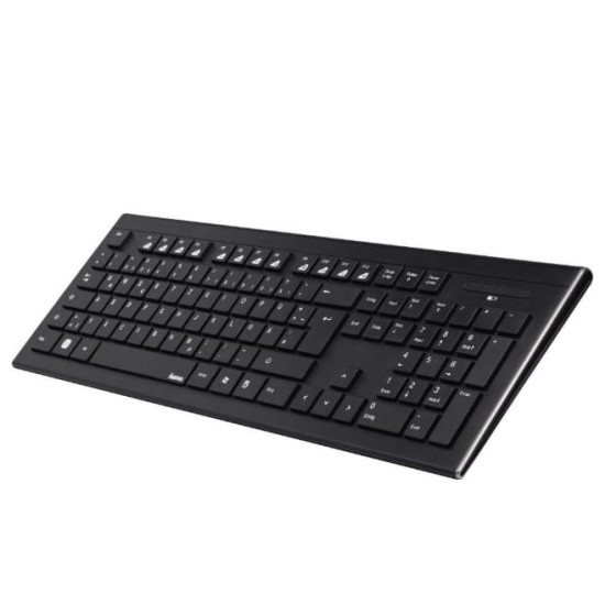 HAMA Cortino keyboard and mouse set, Wireless, Black