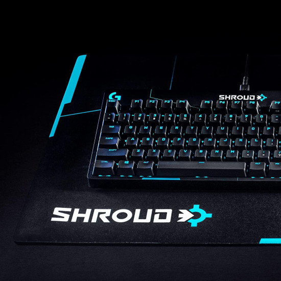 Геймърски пад Logitech G840, XL, Shroud Edition, Черен